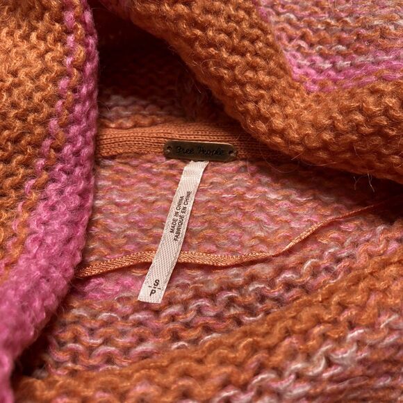 NWT Free People Candy Stripe Tunic Sweater Pullover Sm Flowers Combo OB1043829 - Picture 2 of 9